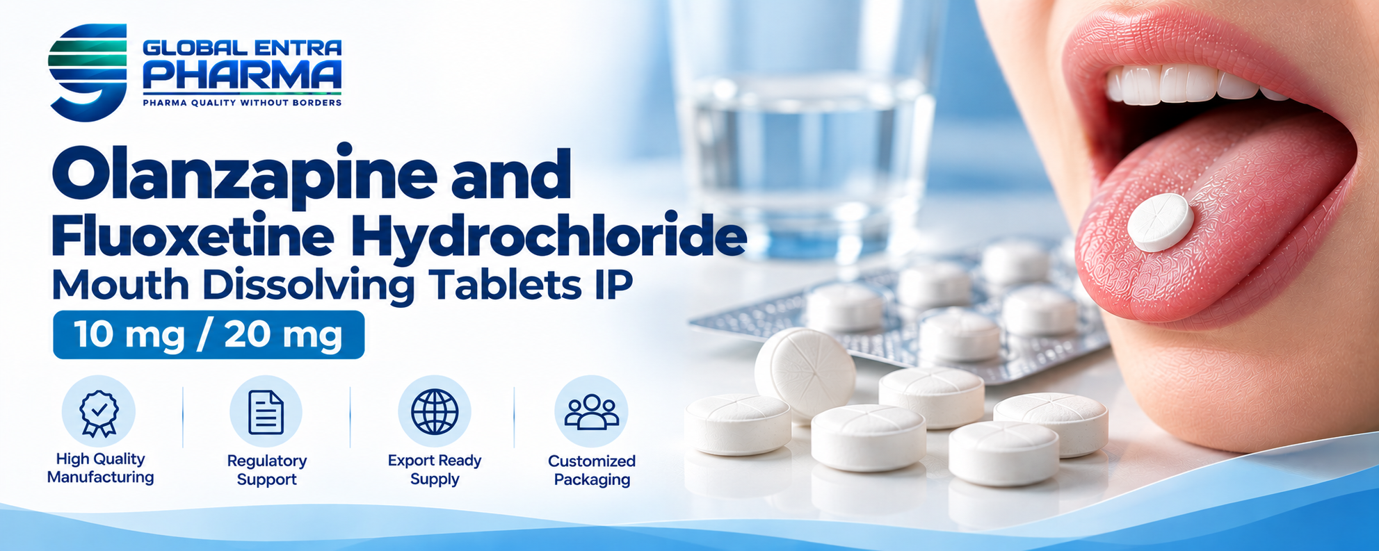 Olanzapine 10 mg + Fluoxetine 20 mg Mouth Dissolving Tablets Manufacturer in India